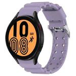 For Samsung Galaxy Watch4 44mm Armor Pure Color Silicone Watch Band(Purple)