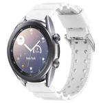 For Samsung Galaxy Watch3 41mm Armor Pure Color Silicone Watch Band(White)