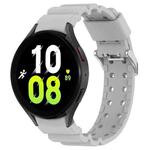 For Samsung Galaxy Watch5 44mm Armor Silicone Watch Band + Protective Case(Grey)