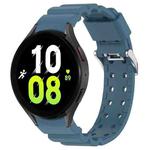 For Samsung Galaxy Watch5 40mm Armor Silicone Watch Band + Protective Case(Blue)