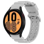 For Samsung Galaxy Watch4 44mm Armor Silicone Watch Band + Protective Case(Grey)