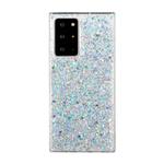 For Samsung Galaxy Note20 Ultra Glitter Sequins Epoxy TPU Phone Case(Silver)