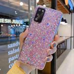 For Samsung Galaxy A72 4G / 5G Glitter Sequins Epoxy TPU Phone Case(Pink)