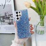 For Samsung Galaxy S22 Ultra 5G Glitter Sequins Epoxy TPU Phone Case(Blue)