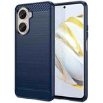 For Huawei Nova 10 SE 4G Brushed Texture Carbon Fiber TPU Phone Case(Blue)