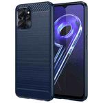 For Realme 10 5G Brushed Texture Carbon Fiber TPU Phone Case(Blue)