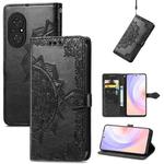 For Honor 50 SE / Huawei Nova 9 Se Mandala Flower Embossed Leather Phone Case(Black)