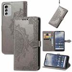 For Nokia G60 Mandala Flower Embossed Leather Phone Case(Gray)