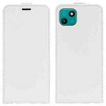 For Wiko T10 R64 Texture Vertical Flip Leather Phone Case(White)