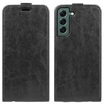 For Samsung Galaxy S23+ 5G R64 Texture Vertical Flip Leather Phone Case(Black)