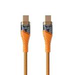 65W USB-C / Type-C to Type-C Transparent Fast Charging Data Cable, Length: 1m(Orange)