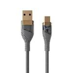 4A USB to Type-C Transparent Fast Charging Data Cable, Length: 1m(Grey)