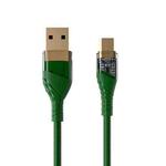 4A USB to Type-C Transparent Fast Charging Data Cable, Length: 1m(Green)