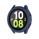 For Samsung Galaxy Watch4/5 44mm ENKAY Hat-Prince Waterproof Full Coverage PC Frame + 9H Tempered Glass Case(Dark Blue)