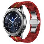 For Samsung Gear S3 Classic Armor Stainless Steel Metal Watch Band(Red+Gold)