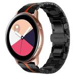 For Samsung Galaxy Watch Active Armor Stainless Steel Metal Watch Band(Black+Red)