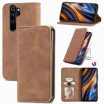 For Xiaomi Redmi Note 8 Pro Retro Skin Feel Magnetic Leather Phone Case(Brown)