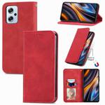 For Xiaomi Redmi Note 11T Pro / Poco X4 GT Retro Skin Feel Magnetic Leather Phone Case(Red)