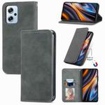 For Xiaomi Redmi Note 11T Pro / Poco X4 GT Retro Skin Feel Magnetic Leather Phone Case(Gray)