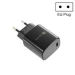 PD11 Mini Single Port PD3.0 USB-C / Type-C 20W Fast Charger for iPhone / iPad Series, EU Plug(Black)