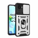 For Realme C30 4G India / Narzo 50i Prime Sliding Camera Cover Design Phone Case(Silver)