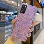 For Samsung Galaxy S23 5G Glitter Glitter Drop Glue TPU Phone Case(Pink)