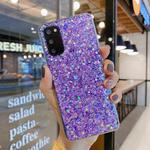 For Samsung Galaxy S23 5G Glitter Glitter Drop Glue TPU Phone Case(Purple)