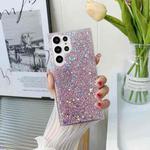 For Samsung Galaxy S23 Ultra 5G Glitter Glitter Drop Glue TPU Phone Case(Blue)