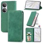 For Honor X7 Retro Skin Feel Magnetic Leather Phone Case(Green)