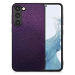 For Samsung Galaxy S23 5G Flow Color Back Cover Leather Phone Case(Purple)