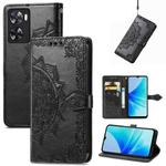 For OPPO  A57 4G Mandala Flower Embossed Leather Phone Case(Black)