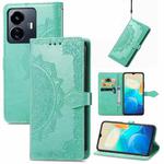 For vivo Y77 5G Global Mandala Flower Embossed Leather Phone Case(Green)