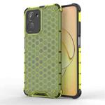 For Realme 10 Pro+ 5G Honeycomb Shockproof Phone Case(Green)