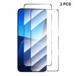 For Xiaomi 13 2pcs ENKAY Full Glue 0.26mm 9H 2.5D Tempered Glass Full Film