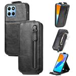 For Honor X8 5G Zipper Wallet Vertical Flip Leather Phone Case(Black)