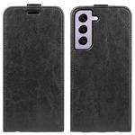 For Samsung Galaxy S23 5G R64 Texture Vertical Flip Leather Phone Case(Black)
