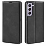 For Samsung Galaxy S23 5G Retro-skin Magnetic Suction Leather Phone Case(Black)