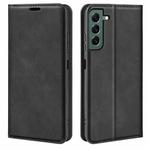 For Samsung Galaxy S23+ 5G Retro-skin Magnetic Suction Leather Phone Case(Black)