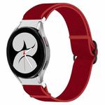 For Samsung Galaxy Watch 4 44mm Nylon Stretch Black Buckle Watch Band(Red)