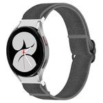 For Samsung Galaxy Watch 4 44mm Nylon Stretch Black Buckle Watch Band(Grey)