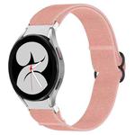 For Samsung Galaxy Watch 4 40mm Nylon Stretch Black Buckle Watch Band(Pink)