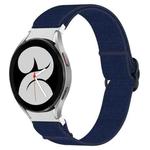 For Samsung Galaxy Watch 4 40mm Nylon Stretch Black Buckle Watch Band(Blue)