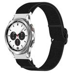 For Samsung Galaxy Watch 4 Classic 42mm Nylon Stretch Black Buckle Watch Band(Black)