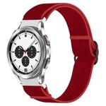 For Samsung Galaxy Watch 4 Classic 42mm Nylon Stretch Black Buckle Watch Band(Red)