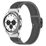 For Samsung Galaxy Watch 4 Classic 42mm Nylon Stretch Black Buckle Watch Band(Grey)