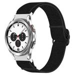 For Samsung Galaxy Watch 4 Classic 46mm Nylon Stretch Black Buckle Watch Band(Black)