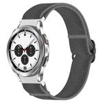 For Samsung Galaxy Watch 4 Classic 46mm Nylon Stretch Black Buckle Watch Band(Grey)