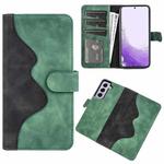 For Samsung Galaxy S23 5G Stitching Horizontal Flip Leather Phone Case(Green)