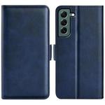 For Samsung Galaxy S23+ 5G Dual-side Magnetic Buckle Leather Phone Case(Dark Blue)