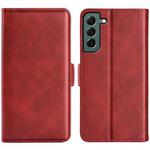 For Samsung Galaxy S23+ 5G Dual-side Magnetic Buckle Leather Phone Case(Red)